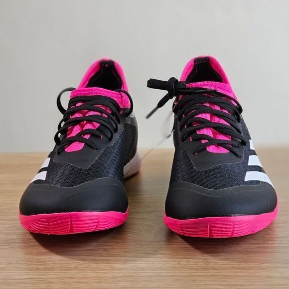 Adidas Predator Accuracy .3 Indoor Soccer Sala Shoes 10 Black Pink White GW7069 - Picture 3 of 12